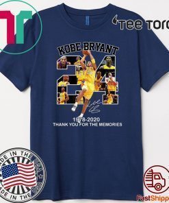 24 Kobe Bryant 1978 2020 Thank Official T-Shirt