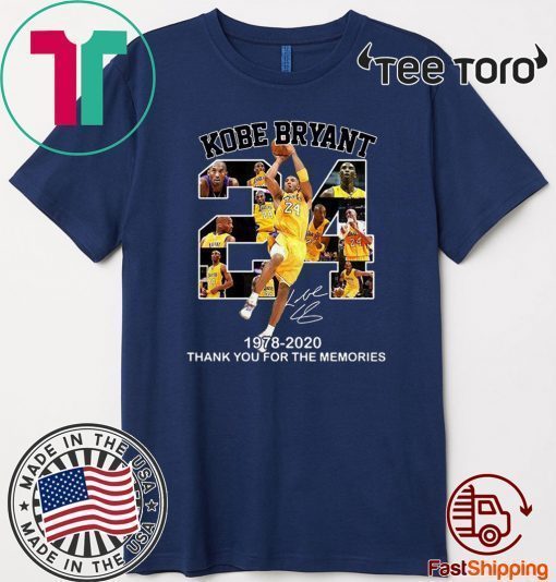 24 Kobe Bryant 1978 2020 Thank Official T-Shirt