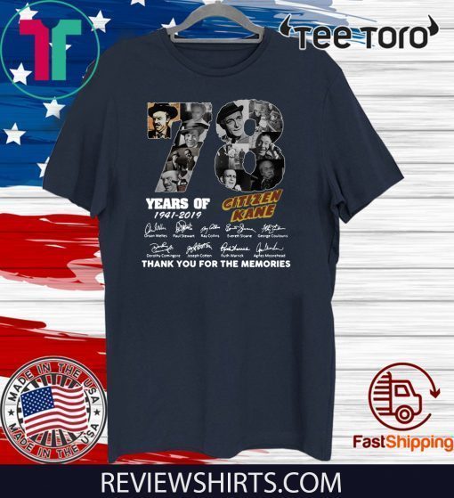 78 Years Citizen Kane Thank You For The Memories Official T-Shirt