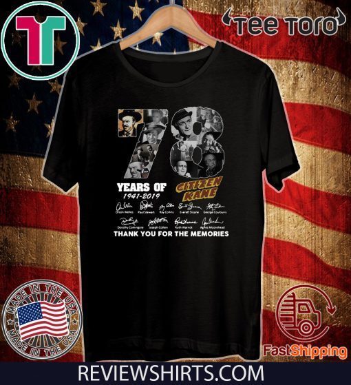 78 Years Citizen Kane Thank You For The Memories Official T-Shirt