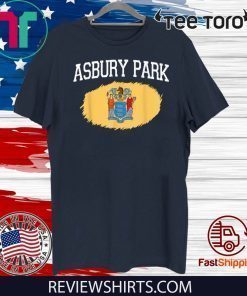 ASBURY PARK NJ NEW JERSEY Flag Vintage USA Sports Official T-Shirt