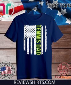 American Flag Proud Tennis Dad Flag Vintage T-Shirt