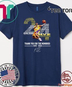 24 Kobe Bryant and title collection thank For 2020 T-Shirt