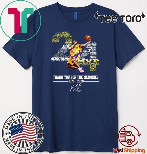 24 Kobe Bryant and title collection thank For 2020 T-Shirt