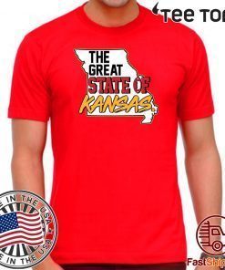 Your Corner Funny The Great State of Kansas American Football T-Shirt