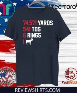 6 Rings 1 GOAT Shirt - New England Football 2020 T-Shirt