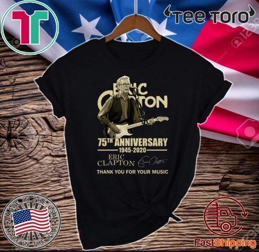 75th Anniversary Eric Clapton Thank You For The Memories Official T-Shirt