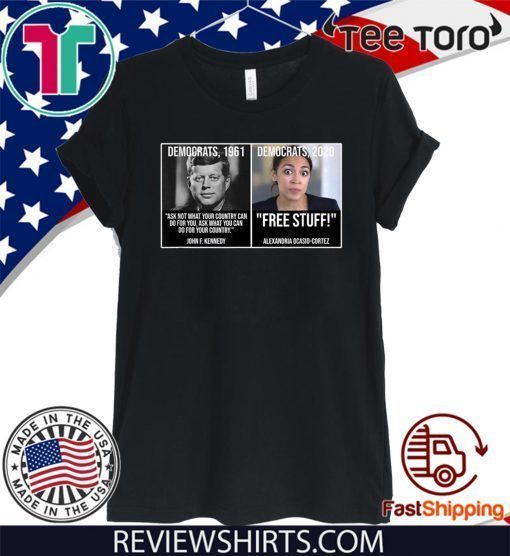 Alexandria Ocasio Cortez John F Kennedy Fun Liberal Democrat Tee Shirt