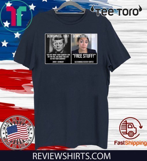 Alexandria Ocasio Cortez John F Kennedy Fun Liberal Democrat Tee Shirt