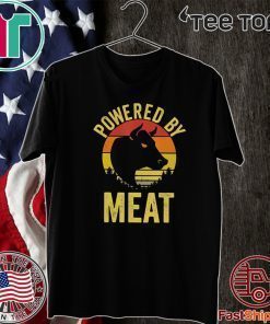 Vintage Powered By Meat Carnivore Meat Eater Official T-Shirt