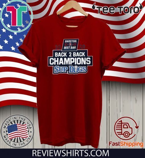 2020 CHAMPIONS BACK 2 BACK SUP DOGS OFFICIAL T-SHIRT