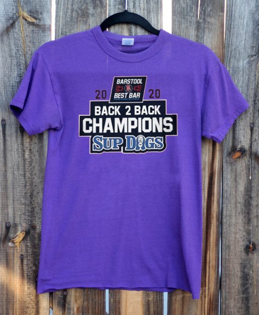 2020 CHAMPIONS BACK 2 BACK SUP DOGS OFFICIAL T-SHIRT