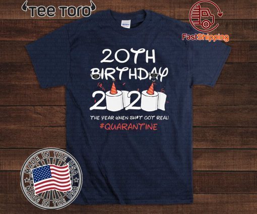 20th Birthday 2020 #Quarantine T-Shirt Quarantine Birthday