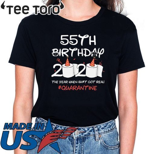 55th Birthday 2020 #Quarantine Official T-Shirt