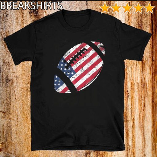 American Football 4th July American Flag Patriotic 2020 T-Shirt