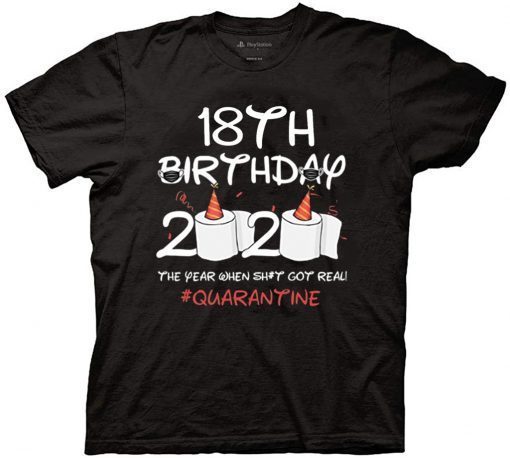 18th Birthday 2020 #Quarantine Shirt - Toilet Paper 18th Birthday T-Shirt