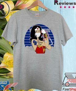 Vintage Wonder Woman Tattoos Wisconsin Nurse Covid-19 T-Shirt