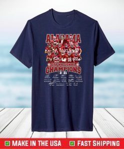 2021 Gift Alabama CFP National Champions 2021 NFL Football Team Lover T-shirt