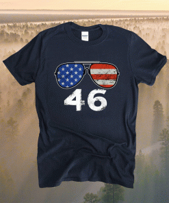 46 Joe Biden 2024 American President Funny Sunglasses Flag Shirt