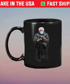 Funny Bernie Sanders Meme Mittens Sitting Inauguration 2021 Mug