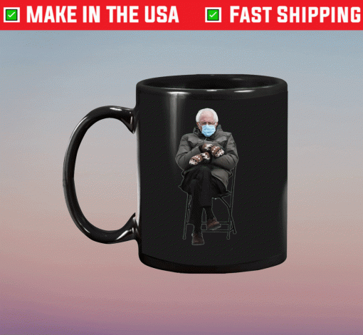 Funny Bernie Sanders Meme Mittens Sitting Inauguration 2021 Mug