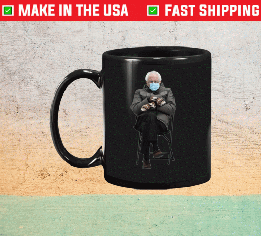 Funny Bernie Sanders Meme Mittens Sitting Inauguration 2021 Mug