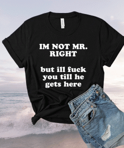 I am not Mr Right but I will fuck you till he gets here t-shirt