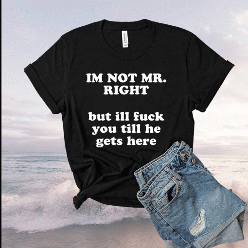 I am not Mr Right but I will fuck you till he gets here t-shirt