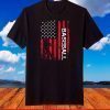 American Flag Vintage Baseball Flag T-Shirt