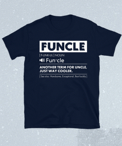 Comfiv Funcle Shirt for Men Best Uncle Ever Cool Funny Shirt