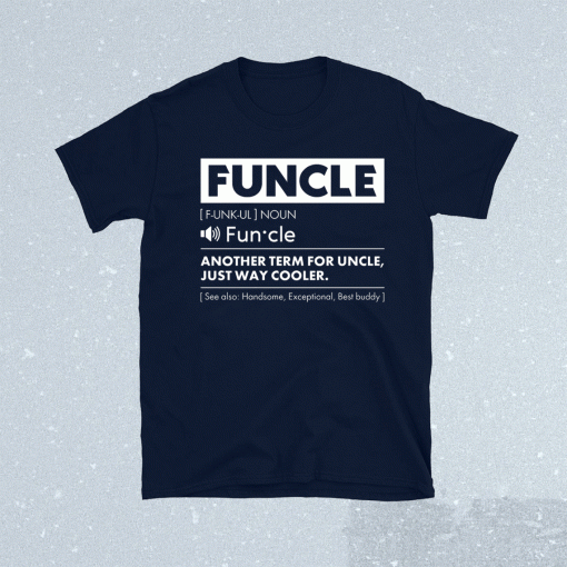 Comfiv Funcle Shirt for Men Best Uncle Ever Cool Funny Shirt