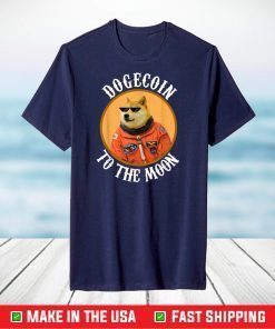 Dogecoin Cool Men's Moon Astronaut Meme Crypto doggy T-Shirt