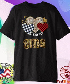 I Love Being Gma Leopard Valentine's Day 2021 Shirt