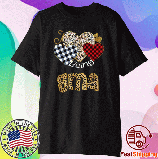 I Love Being Gma Leopard Valentine's Day 2021 Shirt