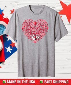 Kansas City Chiefs Football Heart,Chiefs Football Team,Super Bowl 2021 Classic T-Shirt