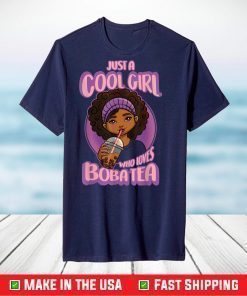 Kawaii Black Girl Anime Boba Tea T-Shirt