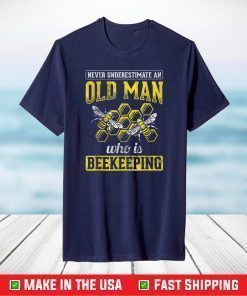 Old Man Who Is Beekeeping Bees Beekeeper T-Shirt