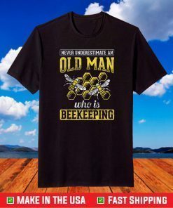 Old Man Who Is Beekeeping Bees Beekeeper T-Shirt