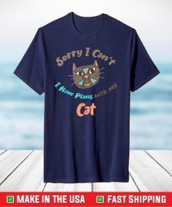 Plans With My Cat Tee Cat Mom Kitty Kitten Owner Fan T-Shirt