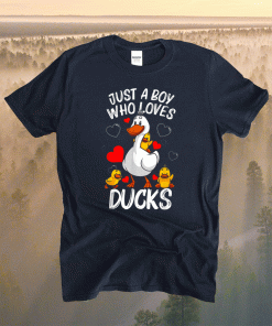 This Just A Boy Who Loves Ducks Waterfowl Aquatic Birds Lovers Shirt