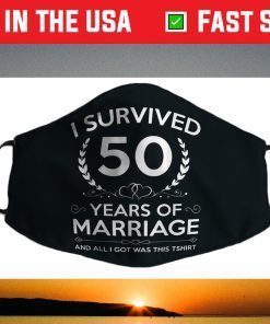 50th Wedding Anniversary Gifts Couples Husband Wife 50 Years Face Mask