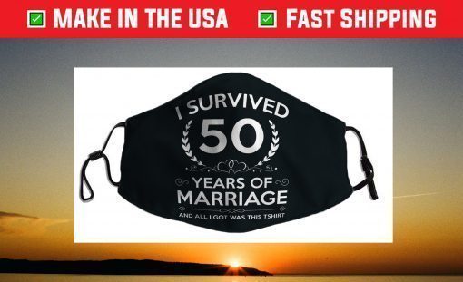 50th Wedding Anniversary Gifts Couples Husband Wife 50 Years Face Mask