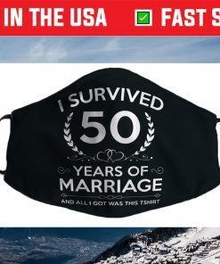 50th Wedding Anniversary Gifts Couples Husband Wife 50 Years Face Mask