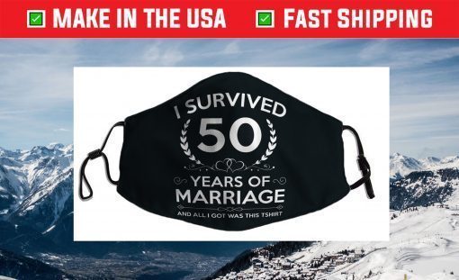 50th Wedding Anniversary Gifts Couples Husband Wife 50 Years Face Mask