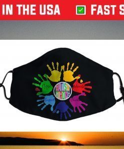 AUTISM STRONG Hands - Autism Awareness Day Face Mask