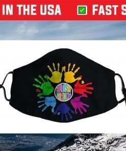 AUTISM STRONG Hands - Autism Awareness Day Face Mask