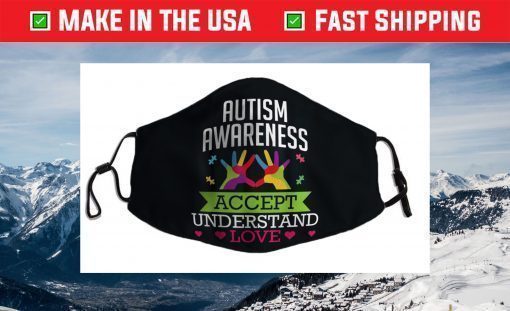 Accept Understand Love Differences Autism Awareness Day Face Mask