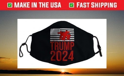 American Flag Design Trump 2024 Face Mask