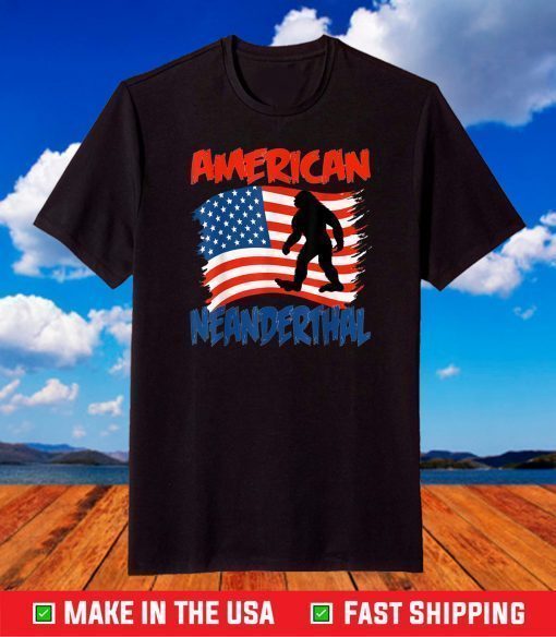 American Neanderthal Flag for Proud Neanderthals T-Shirt