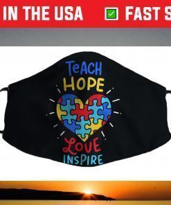 Autism Awareness Teacher Face Mask